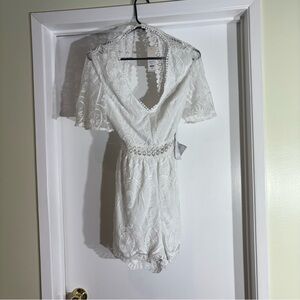 Elegant White Lace Romper